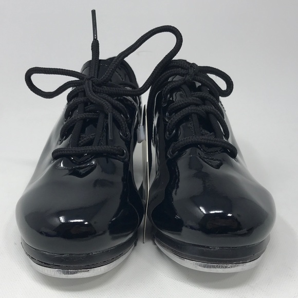 WUIWUIYU Lace Up Tap Dancing Shoes, Unisex Kid's Size 12(B)28  - Black - Picture 2 of 10